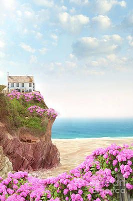 House On Cliff Ocean, House On A Cliff, Beach Pictures Wallpaper, Historical Eras, Beautiful Cottages, Ocean Colors, Art Studies, Beach Pictures, A House