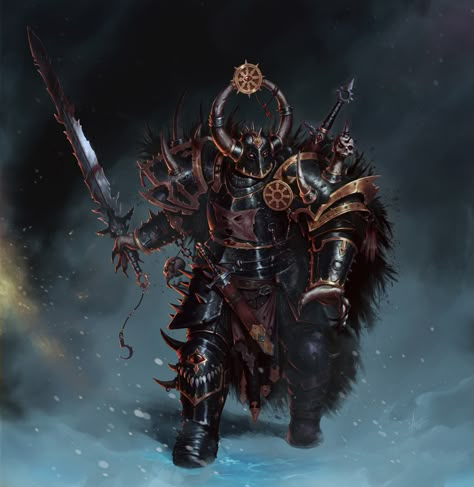 Chaos Warhammer Fantasy Art, Warhammer Fantasy Chaos Warriors, Chaos Undivided Art, Chaos Warrior Warhammer, Warhammer Chaos Warriors, Chaos Warrior Art, Warhammer Marine, Chaos Warrior, Warriors Of Chaos