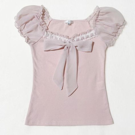 Top With Puff Sleeves, Milkmaid Top, Pink Ballerina, Dress Up Dolls, Pink Outfits, Really Cute Outfits, Melanie Martinez, Dream Clothes, Cute Tops