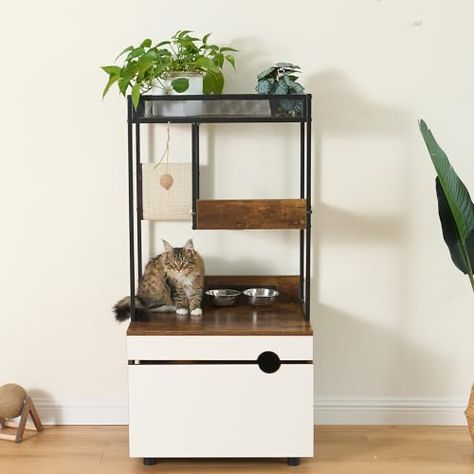 Cat Cabinet, Cat Feeding Station, Cat Houses Indoor, Hidden Cabinet, Cleaning Cabinets, Cat Litter Box Enclosure, Pet Doors, Litter Box Furniture, Litter Box Enclosure