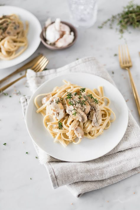 Easy Mushroom Pasta | Cravings Journal Pasta Photography, Healthy Food Photography, Food Photography Dessert, Food Photography Background, Food Photography Ideas, Food Photography Props, Healthy Instant Pot Recipes, Mushroom Pasta, Food Photography Tips