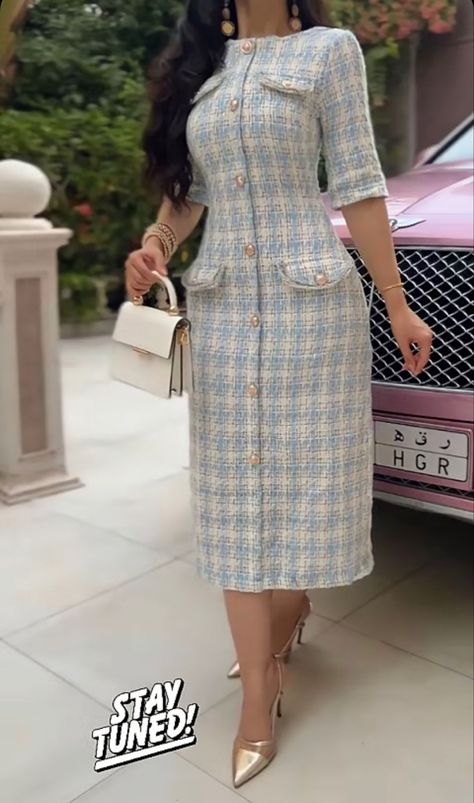 Suit Dresses For Women, Wedding Dress Tea Length, Dress Tea Length, Fashion Haul, Petite Curvy, Woolen Dresses, Chic Dress Classy, Mode Chanel, Sustainable Clothing Brands