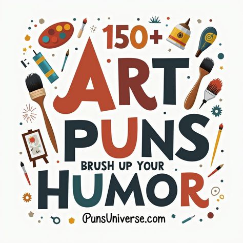 Get ready to paint the town with laughter! 🎨✨ Unleash your creativity and your giggles with "150+ Art Puns Brush Up Your Humor"! Whether you're a master of the easel or just doodling for fun, these witty quips will surely color your day with joy. Dive into a masterpiece of hilarity! #ArtHumor #PunnyArt #Creativity #Laughs #puns Bug Puns, Baseball Puns, History Puns, Art Puns, Cat Puns, Classic Paintings, Word Play, Feeling Blue, You Funny