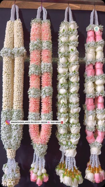 Orchid Garland Wedding Indian, Var Mala Indian Weddings, Varmala Designs Flower Garlands, Rose Garlands Wedding Indian Flower, Rose Garland Wedding Indian, Engagement Malai Design, Rose Mala For Wedding, Latest Varmala Designs, Mala For Wedding