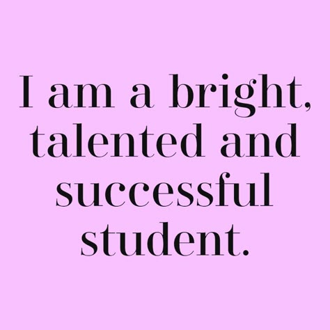 Straight A Student Manifestation, 2023 Vision Board For Students, Words Of Affirmation For School, Good Student Vision Board, College Affirmations Aesthetic, School Success Vision Board, Academics Affirmations, Straight A Student Vision Board, School Affirmations Student