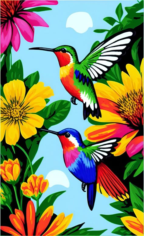 This could be a good cover for the coloring book as well Hummingbirds Art, Bird Flower Drawing, Hummingbirds And Flowers Painting, Hummingbird Mural, Hummingbird Coloring Pages For Adults, Simple Bird Drawing, Hummingbird With Flowers Painting, Hummingbird Oil Pastel, Lisa Frank Hummingbird