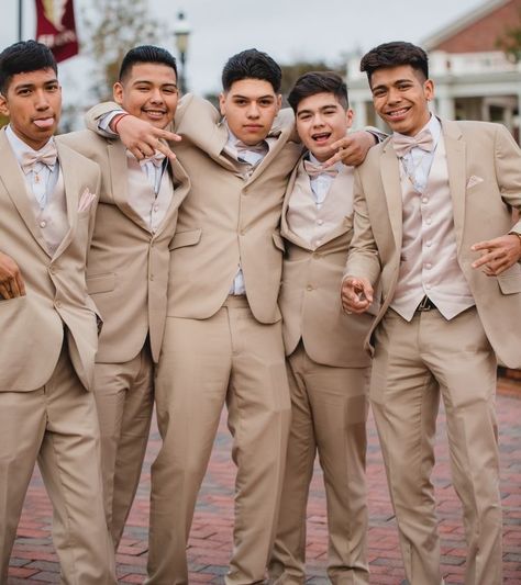 Quince Court Ideas, Beige Chambelanes Outfits, Gold Chambelanes Outfits, Quince Chambelanes Outfits Pink, Chambelanes Outfits Pink, Chambelanes Outfits Quinceanera Vaquero, Chambelanes Outfits Quinceanera Pink, Quinceanera Court Outfits, Quinceanera Chambelanes Outfits