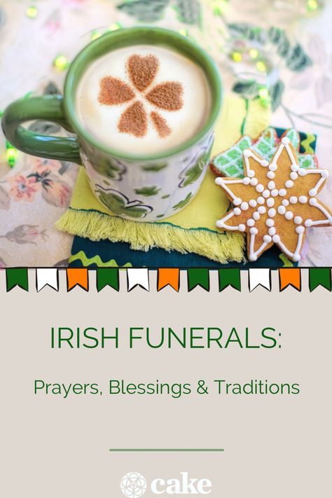 What are the most common Irish funeral prayers and blessings? These Irish prayers honor your loved one's legacy, making the most of their memories. #Irish #IrishPrayers #IrishFuneral Irish Memorial Quotes, Irish Sympathy Quotes, Irish Poems For Funerals, Irish Prayers And Blessings, Irish Wake, Irish Poems, Irish Blessing Quotes, Prayers And Blessings, Irish Prayer