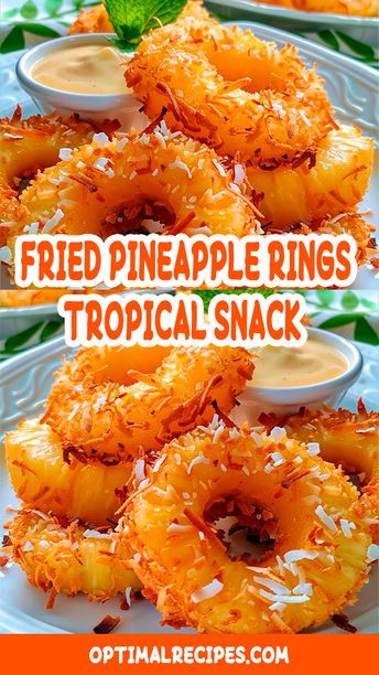 Ready to take your snack game to a whole new level? Try these irresistible Fried Pineapple Rings! Perfectly crispy on the outside and juicy on the inside, these tropical treats are a must-try. Whether you’re looking for a quick snack, a unique appetizer, or a fun dessert, these pineapple rings will hit the spot. Click to get the easy recipe and bring a taste of the tropics to your kitchen! Save and share if you’re all about delicious and easy snacks! 🍍✨ #TropicalSnacks #FriedPineapple #EasyRecipes #SnackIdeas Goldfish Recipe Snacks, Pineapple Ideas For Party, Sarah Leah Chase Recipes, Fried Pina Colada Rings, Easy Birthday Party Treats, Whole Food Snack Recipes, Fried Pineapple Rings With Creamy Coconut Dipping Sauce, Recipes For Pineapple, Pineapple Dessert Recipes Healthy