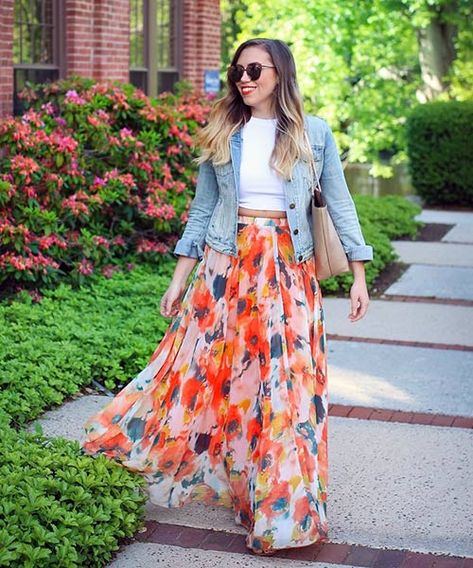 Floral print maxi