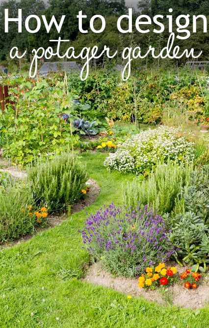 How to design a potager garden. It's a French kitchen garden where edible and decorative plants are mixed in the same border! French Kitchen Garden, Plantarea Legumelor, Allotment Gardening, Herb Garden Design, Potager Garden, Permaculture Design, Cottage Gardens, Edible Landscaping, Veg Garden