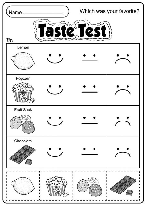 The Five Senses Taste Test | TeachersMag.com 5 Senses Craft, 5 Senses Preschool, 5 Senses Worksheet, Five Senses Worksheet, Five Senses Preschool, 5 Senses Activities, Senses Preschool, My Five Senses, Senses Activities