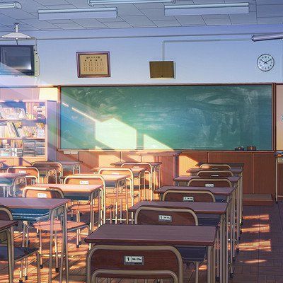 Yuumei Art, Classroom Background, Anime Places, Anime Classroom, Arte Van Gogh, Aesthetic Japan, Anime Backgrounds Wallpapers, Anime Backgrounds, Japanese School