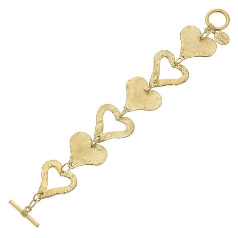 Susan Shaw Linked Heart Toggle Bracelet Heart Toggle Necklace, Susan Shaw, Bracelets For Sale, Toggle Necklace, Jewelry Accessories Ideas, Jewelry Boards, Toggle Bracelet, Stacked Jewelry, Jewelry Lookbook