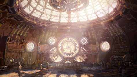 Steampunk Interior Design, Steampunk Building, Steampunk Workshop, Steampunk Interior, Interior Concept Art, Steampunk House, Rpg Map, Steampunk Diy, Fantasy Places