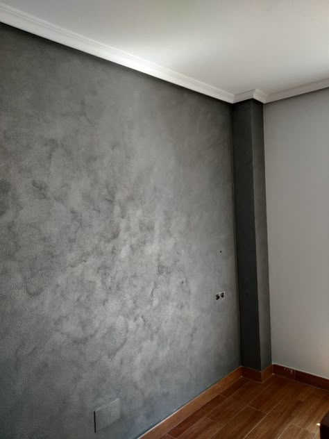 Gray Wall Design, Oikos Paint, Textured Walls Living Room, Grey Wall Design, Bedroom Wall Paint Colors, Grey Feature Wall, Grey Bedroom Paint, Room Wallpaper Designs, Gray Painted Walls