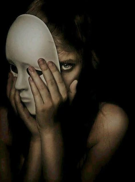 Masked Photoshoot, Creepy Self Portrait Photography, Toxic Photography, Scared Photography, Hiding Emotions Aesthetic, Person Taking Off Mask Drawing Reference, Monster Photography, Person With Mask Reference, Fear Photoshoot