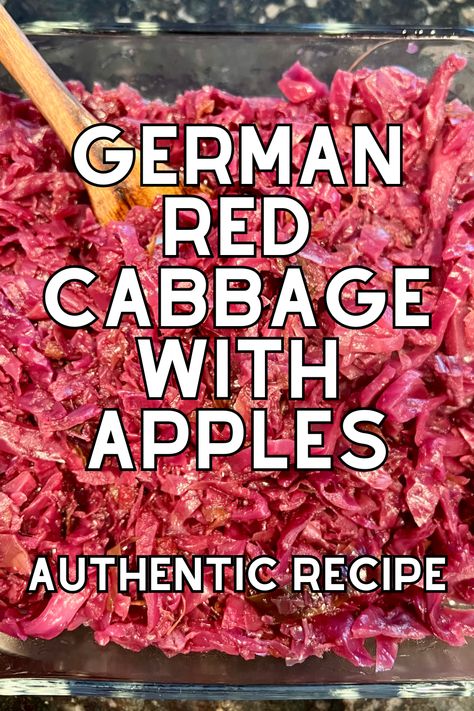 German Red Cabbage with Apples (Blaukraut) - Side Dishes Cabbage With Apples, Cornmeal Mush, German Red Cabbage, October Meals, German Side Dishes, Red Cabbage With Apples, Shoofly Pie, Pennsylvania Dutch Recipes, Avocado Recipes Healthy