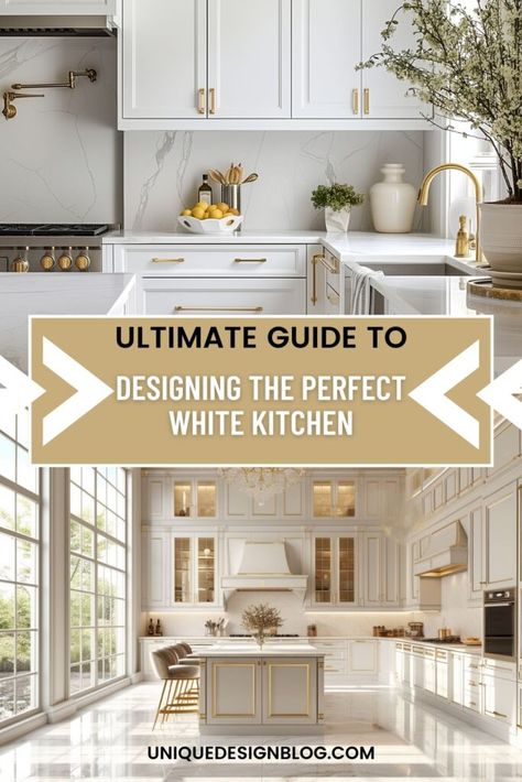 Achieving the Timeless Look : White Kitchen Design Ideas White English Kitchen, Farmhouse White Kitchen Ideas, Small Elegant Kitchen, Timeless House Design, Kitchen Ideas Classic, Modern Elegant Kitchen, Modern Classic Kitchen Design, Classic Timeless Kitchen, Timeless White Kitchen