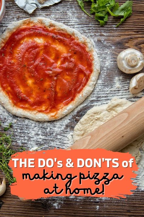 The Do's & Don'ts of Making Pizza at Home. Everything you need to know about how to make restaurant style, yummy, gooey pizza topped with all your favorite ingredients. Baking Homemade Pizza, Making Pizza At Home, Christian Guzman, Bread Machine Recipe, Pizza At Home, Making Pizza, Best Homemade Pizza, Diy Pizza, Make Your Own Pizza