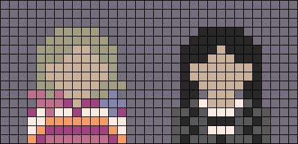 Wednesday Addams Pixel Art, Wednesday Pixel Art, 80s Cartoon Shows, Disney Bracelet, 80s Cartoon, Pixel Art Grid, Anime Pixel Art, Pixel Art Pattern, Perler Beads Designs