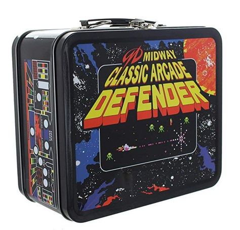 Midway Classic Arcade Tin Lunch Box, Defender Matt Holt Voltron, Matt Holt, Cabinet Art, Midway Games, Free Mail Order Catalogs, Ice Pop Maker, Mail Order Catalogs, Tin Lunch Boxes, Direct Deposit