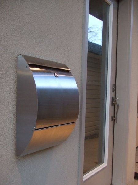 Mail Boxes Ideas, Modern Mailboxes, Mailbox Designs, Stainless Steel Mailbox, Contemporary Mailboxes, Locking Mailbox, Steel Mailbox, Custom Mailboxes, Modern Mailbox