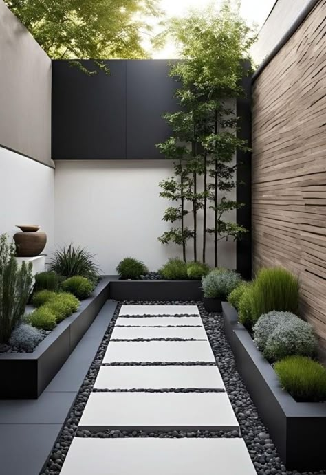 نباتات منزلية, Courtyard Gardens Design, Modern Backyard Landscaping, Patio Garden Design, Home Garden Design, Modern Backyard, Outdoor Gardens Design, Outdoor Decor Backyard, Backyard Garden Design