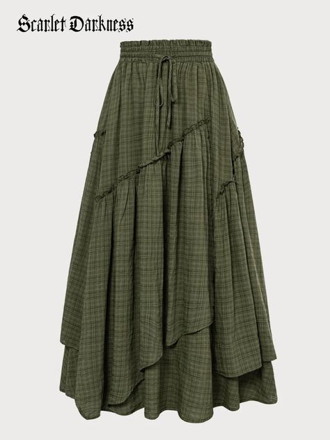 Cottagecore Skirt, Skirt Inspiration, Modesty Outfits, Overlay Skirt, Modest Dresses Casual, Long Skirts For Women, Spring Skirts, Boho Skirts, Modest Fashion Outfits