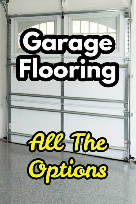 Flooring For Garage Floor, Garage Floor Design Ideas, Refinish Garage Floor, Vinyl Flooring Garage, Workshop Flooring Ideas, Redo Garage Floors, Cheap Garage Floor Ideas, Diy Garage Floor Ideas, Garage Flooring Options Epoxy