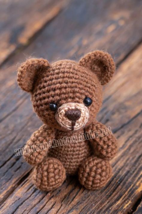 Amigurumi Little Teddy Bear Free Pattern-3 – Free Amigurumi Crochet Brown Bear Crochet Pattern, Mini Crochet Teddy Bear, Crochet Mini Bear Free Pattern, Dog Crochet Amigurumi, Mini Bear Crochet Pattern, Free Crochet Animal Patterns Amigurumi, Mini Teddy Bear Pattern, Mini Crochet Animals Pattern Free, Mini Amigurumi Free Pattern