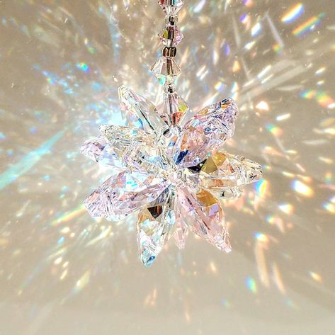 Star Suncatcher, Beaded Ornament Covers, Star Clusters, Rainbow Maker, Crystal Suncatchers, Crystal Prisms, Mermaid Princess, Rainbow Crystal, Pink Lady