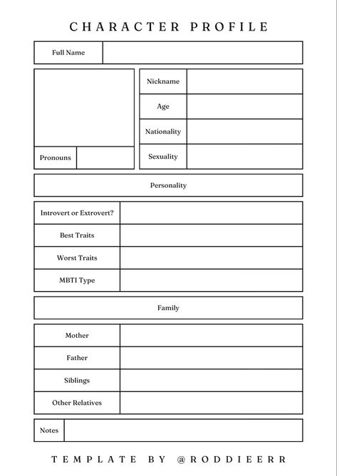 About Character Sheet, Book Writing Characters, Oc Writing Template, Writing Book Template, Book Character Info Sheet, Character Development Template, Book Character Sheet Template, Character About Template, Book Character Profile