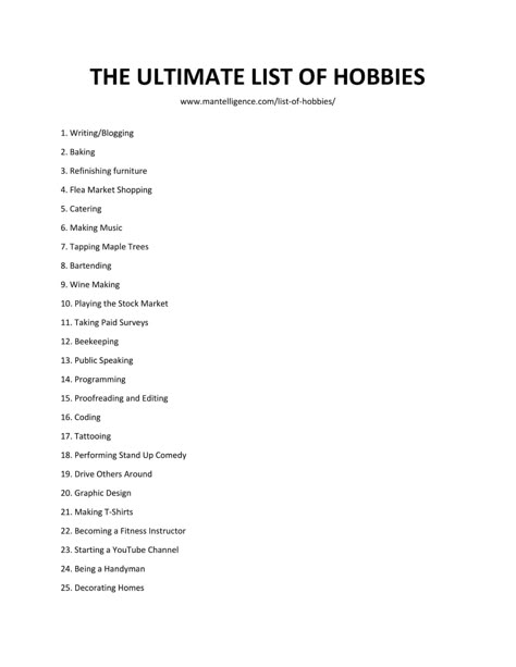 List Of Hobbies To Try, Productive Ideas, List Of Hobbies, I Need A Hobby, Hobbies For Adults, Corporate Values, Finding A New Hobby, Hobbies For Couples, New Things To Try