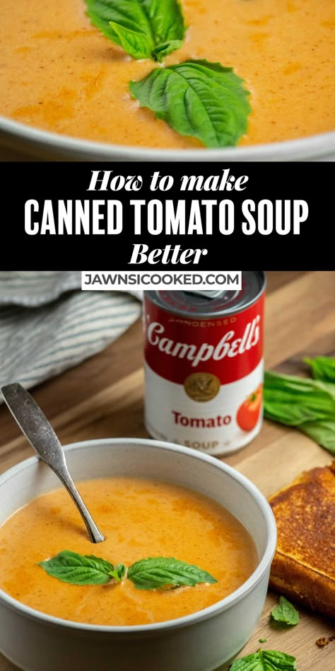 Can Tomato Soup Spice Up, How To Spice Up Canned Tomato Soup, How To Enhance Canned Tomato Soup, How To Make Can Tomato Soup Better, Tomato Soup Using Canned Soup, How To Spice Up Tomato Soup From A Can, How To Dress Up Canned Tomato Soup, How To Make Campbells Tomato Soup Better, Better Than Campbells Tomato Soup