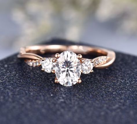 2CTW Oval Cut Moissanite Engagement Ring Three Stone Half Eternity Infinity Band Engagement Ring Infinity, Criss Cross Engagement Ring, Small Wedding Rings, Rings 2023, Engagement Ring Three Stone, Cute Promise Rings, Oval Cut Moissanite Engagement Ring, Hidden Halo Ring, Dream Rings