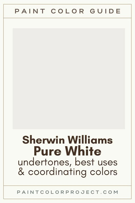 Sherwin Williams Paint And Trim, White Paint Trim Colors, Pure White Kitchen Cabinets Sherwin Williams, Sherwin Williams Pure White Palette, Pure White Paint Sherwin Williams, Sherwin Williams Pure White Kitchen, Pure White Sherwin Williams Kitchen Cabinets, Pure White By Sherwin Williams, Sherwin Williams Pure White Living Room