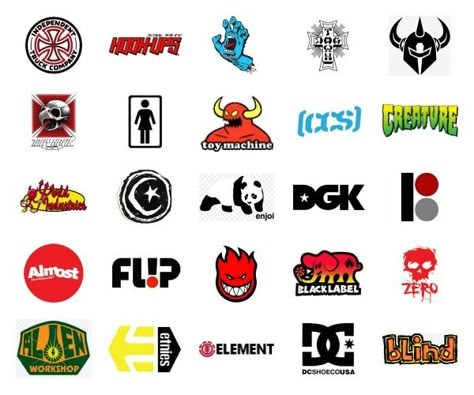 Skateboard Logos are cool looking. They make great stickers and clothes. Enjoi Skateboards Wallpaper, Skateboard Company Logo, Skate Stickers Skateboards, Skateboard Brands Logo, Skate Logo Design, Skate Board Stickers, Skate Brand Logo, Graffiti Skatepark, Skater Stickers