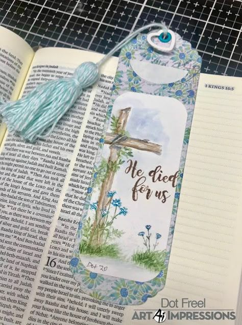 Christian Book Marks Diy, Friendship Tree, Ways To Be Creative, Happy Watercolor, Cross Bookmark, Christmas Train Set, Embossing Pen, Jesus Cartoon, Handmade Bookmarks Diy