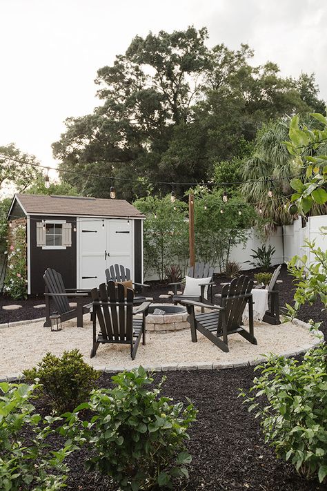 Check out this budget DIY backyard transformation with @lowes! Backyard Renovations, Backyard Inspiration, Backyard Inspo, Backyard Fire, Backyard Living, Small Backyard Patio, Fire Pit Backyard, Backyard Makeover, Dream Backyard