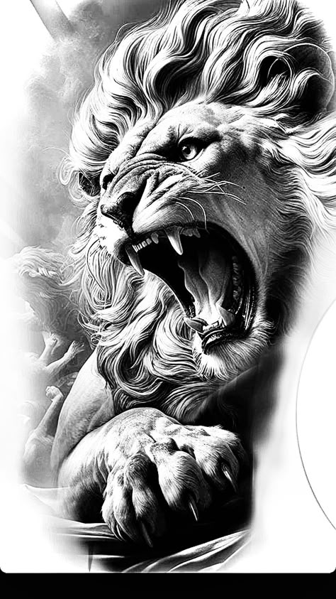 Lion Helmet Tattoo, Mens Leopard Tattoo, Cool Lion Tattoos For Men, Full Body Lion Drawing, Lion Of God Tattoo, Spartan Lion Tattoo Design, Taz Tattoo Design, Nemean Lion Tattoo, Hercules Lion Tattoo