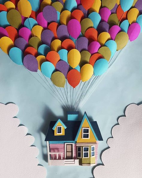 Kwentong Papel on Instagram: “Adventure is out there! Happy 10th anniversary Disney-Pixar's Up! 🎈  #papercutting #disney #pixar #paperart #papercut #papercraft” Up Pixar, Deco Disney, Happy 10th Anniversary, Up Animation, Adventure Is Out There, Paper Cutout Art, Disney Cards, Disney Rooms, Disney Pixar Up