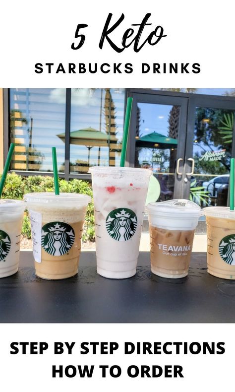 Starbucks Keto Drinks, Keto Starbucks Drinks, Low Carb Starbucks Drinks, Low Carb Starbucks, Keto Starbucks, Best Starbucks Drinks, Keto Beverages, Keto Coffee Recipe, Healthy Starbucks Drinks