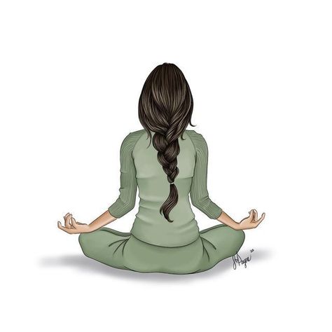 Yoga Cartoon, Yoga Drawing, Photo Yoga, Bullet Art, Meditation Poses, Yoga Illustration, Spiritual Artwork, Yoga Art, Girly Art Illustrations