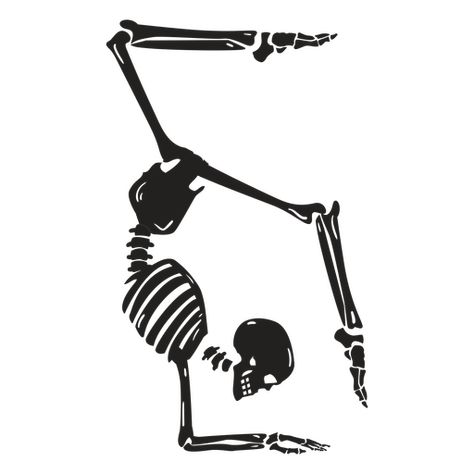 Yoga skeleton cut out headstand PNG Design Skeleton Meditating, Yoga Skeleton, Tattoos 2024, Yoga Tattoos, Skeleton Graphic, Yoga Prints, Skull Art Drawing, Free T Shirt Design, Yoga Design