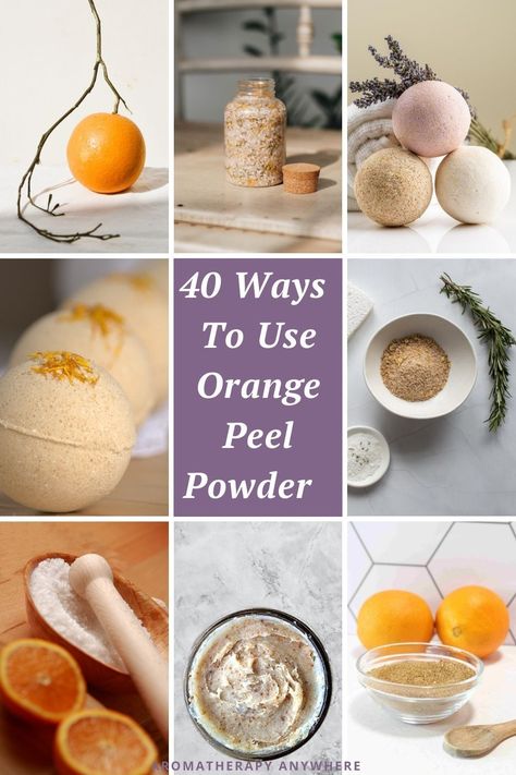 Check out this list of 40 creative and practical ideas for using orange peel powder and unlock the full potential of this humble ingredient! From adding a citrus twist to your recipes to revitalizing your skincare, haircare, and body care routine,the possibilities are endless. It's time to elevate your daily life with a touch of zest Orange Peel Recipe, Orange Peels Uses, Make Your House Smell Good, Orange Peel Powder, Citrus Candle, Dried Orange Peel, Natural Skincare Recipes, Skincare Recipes, Orange Peels