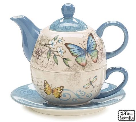 Butterfly Cottage, Butterfly Tea, Tea For One, Best Mothers Day Gifts, Teapots And Cups, Chocolate Tea, Tea For Two, Coffee Pots, My Cup Of Tea