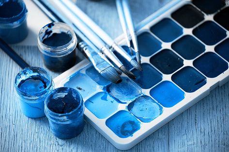 Painting Skin, Color Mixing Guide, Types Of Blue, Photo Bleu, Blue Shades Colors, Everything Is Blue, Light Blue Aesthetic, Azure Blue, Feeling Blue