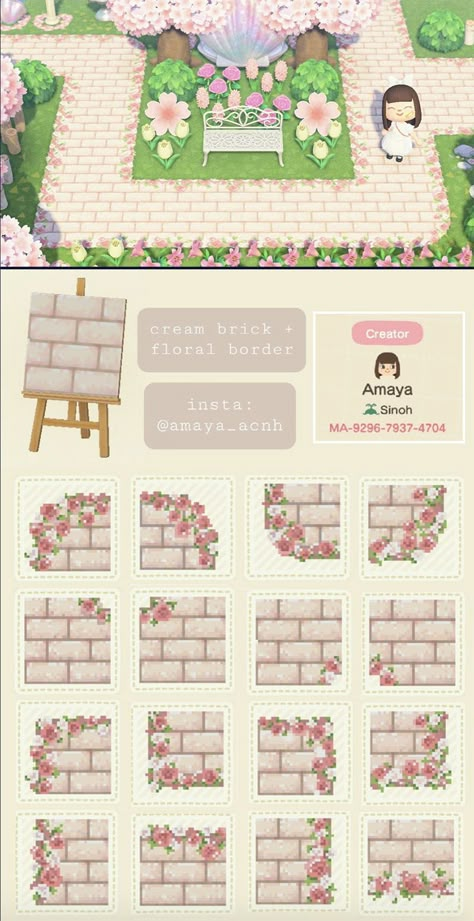 Animal Crossing Cute Path Designs, Acnh Waterfall Idea Entrance, Cute Pond Ideas Animal Crossing, Acnh Outfits Codes, Acnh Fence Designs, Acnh White Wooden Paths, Animal Crossing Treasure Island Dodo Codes, Animal Crossing Design Codes Wallpaper, Custom Paths Animal Crossing