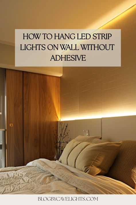 Discover the secret to achieving flawless LED light strip installations on your wall! 🔍 Explore our expert tips for creating stunning wall decor without the hassle of adhesive. Click to unlock your creativity! #LEDstrip #walldecorideas Bay Window Inspiration, Lights On Wall, Led Strip Lights Bedroom, Led Strip Lighting Ideas, Outdoor Kitchen Lighting, Installing Led Strip Lights, Led Lighting Bedroom, Headboard With Lights, Home Lighting Design